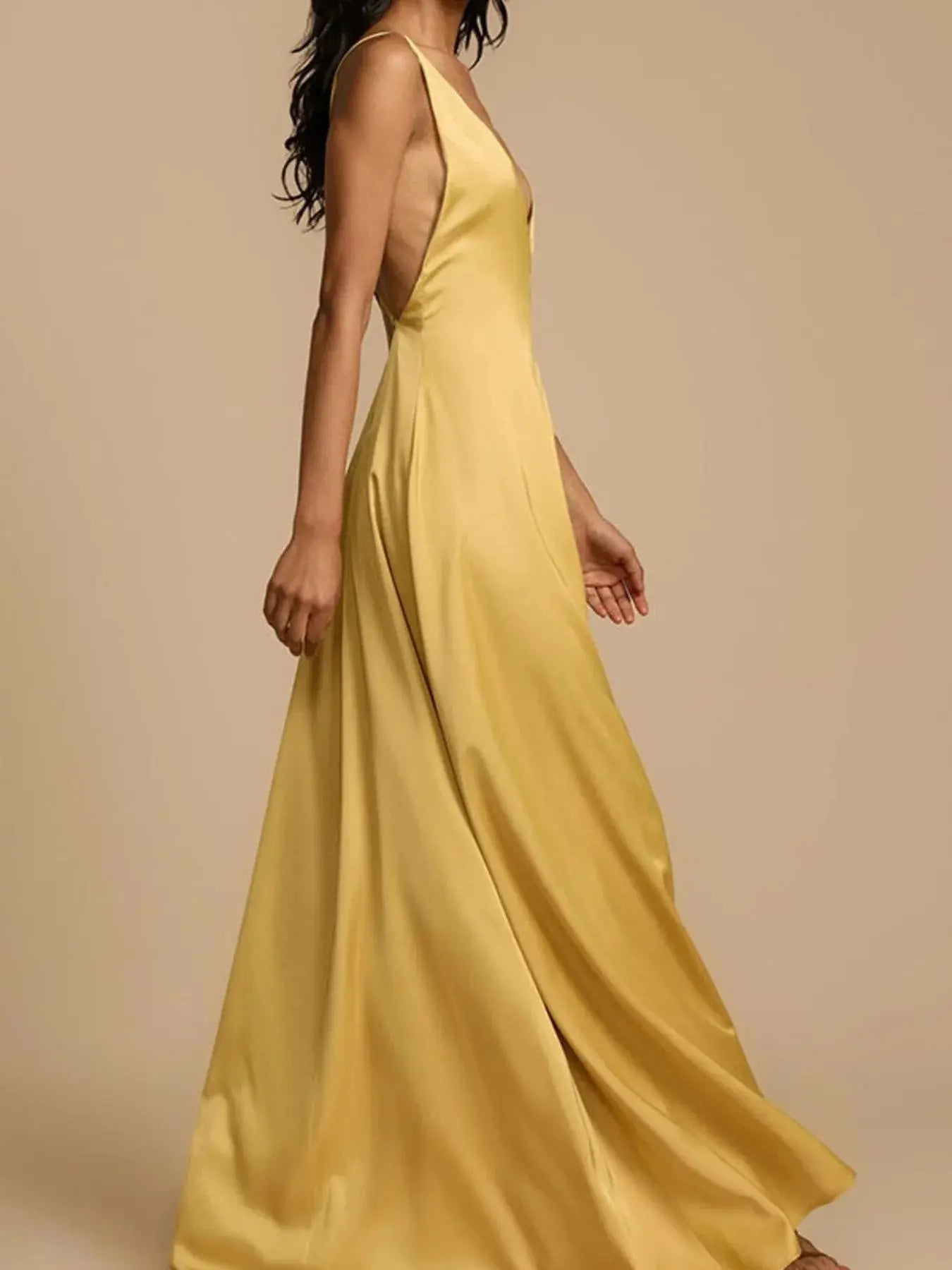 Deep V-Neck Maxi Dress.