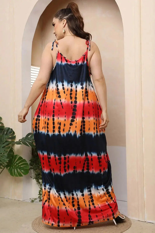 Plus Size Maxi Dress - Tie Shoulder Stylish and Comfortable Summer Fashion for Women - Redemption By Ashley North