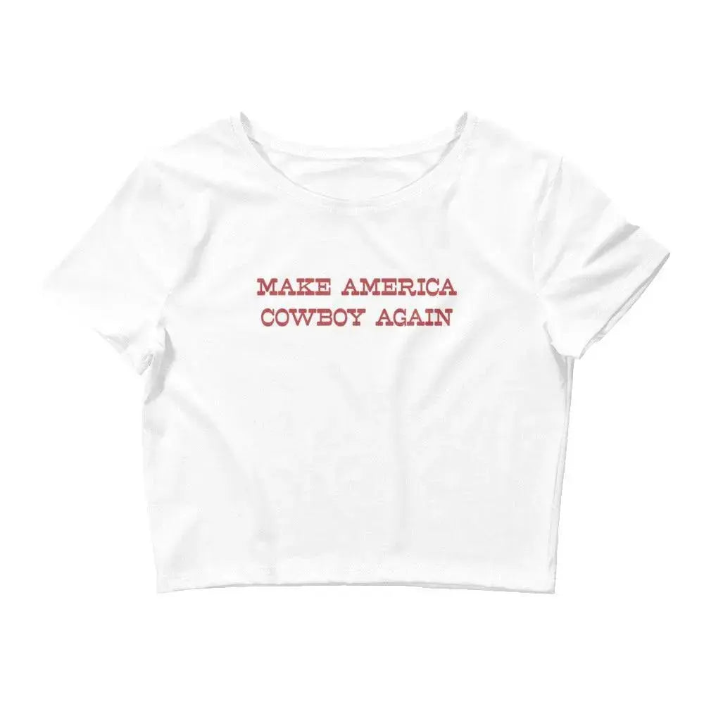 Make America Cowboy Again Tee Crop Tee - Redemption By Ashley North