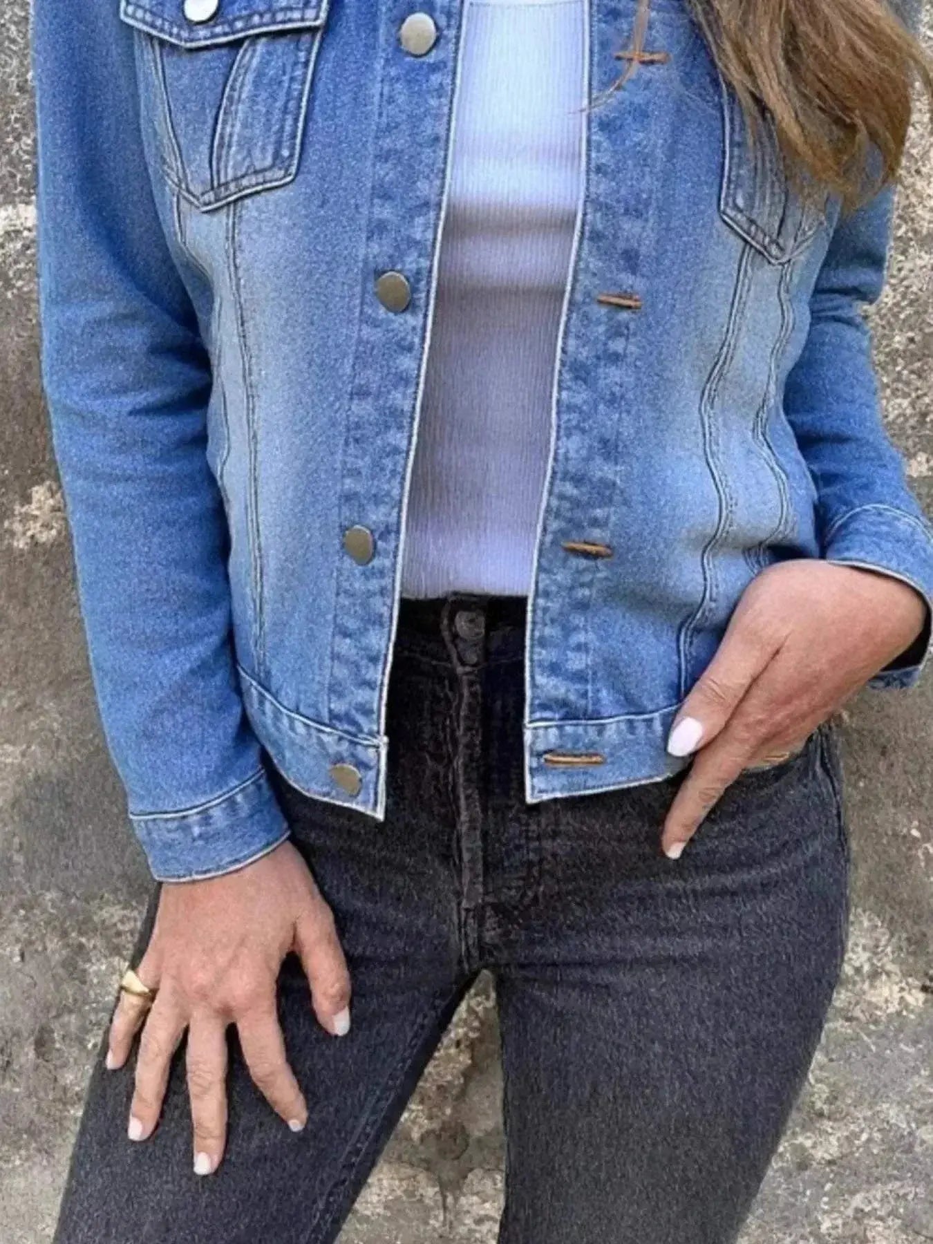 Full Size Button Front Long Sleeve Denim Jacket Plus SizeFeatures:Basic style,Buttoned,Washed,Pocketed
Stretch:No stretch
Material composition:85% rayon 15% polyester
Care instructions:Machine wash cold. Tumble dry low.
ImRedemption By Ashley NorthFull Size Button Front