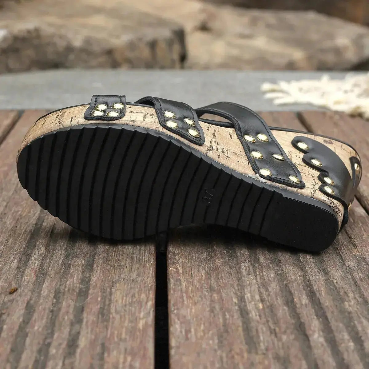 Open Toe Wedge Sandals.