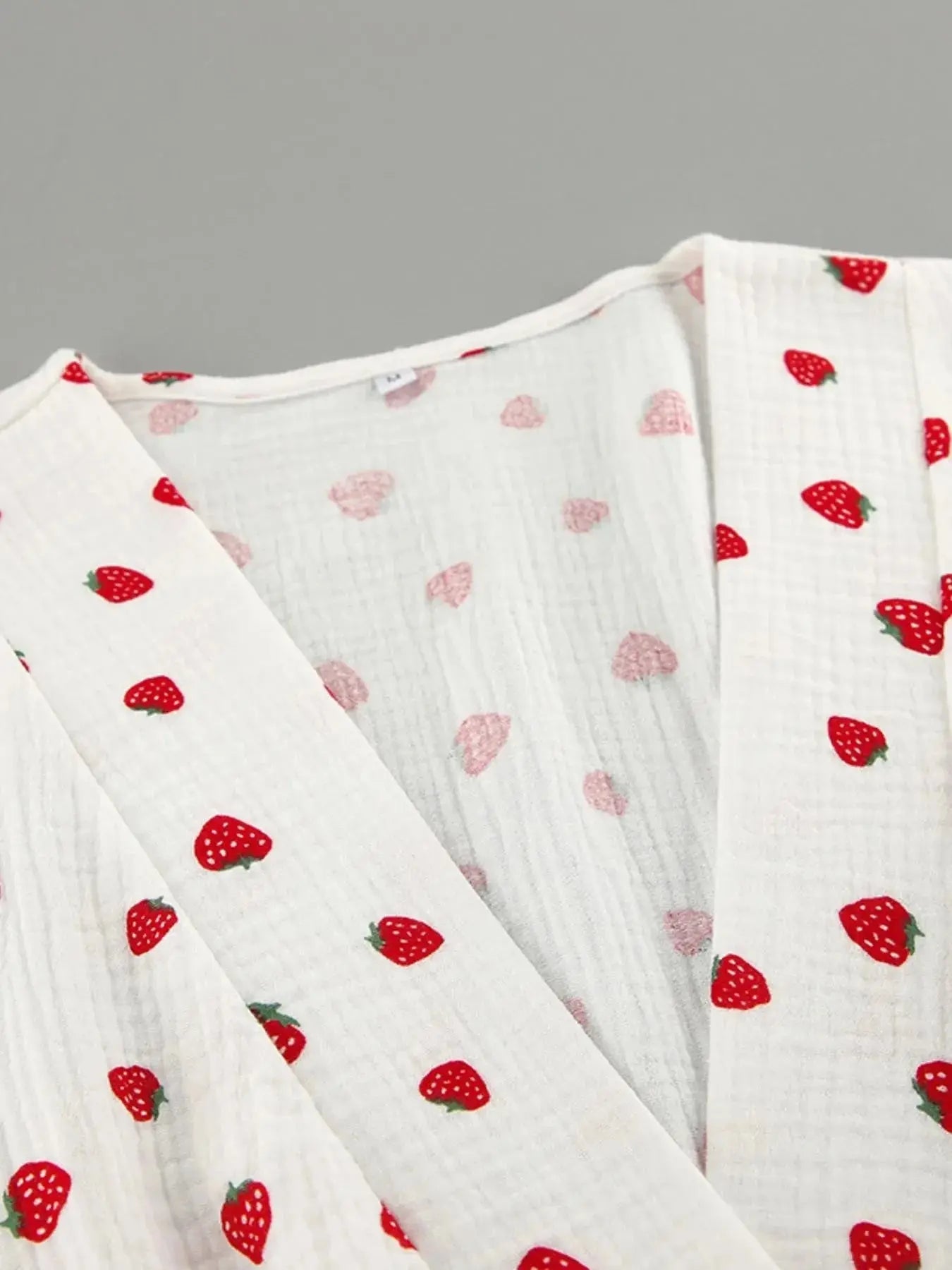 Strawberry Print Mini Dress with Long Sleeves for Effortless Style - Redemption By Ashley North