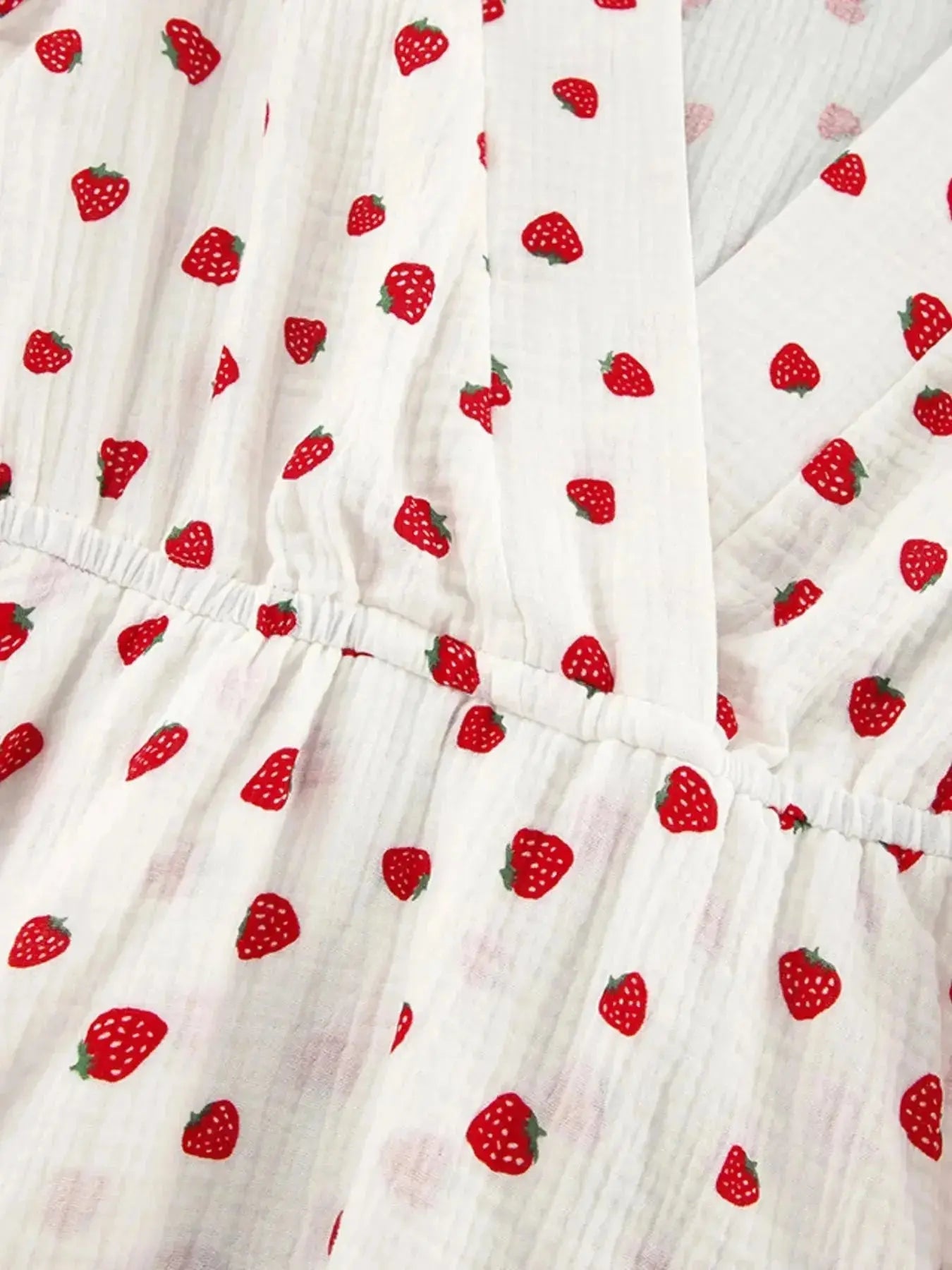 Strawberry Print Mini Dress with Long Sleeves for Effortless Style - Redemption By Ashley North