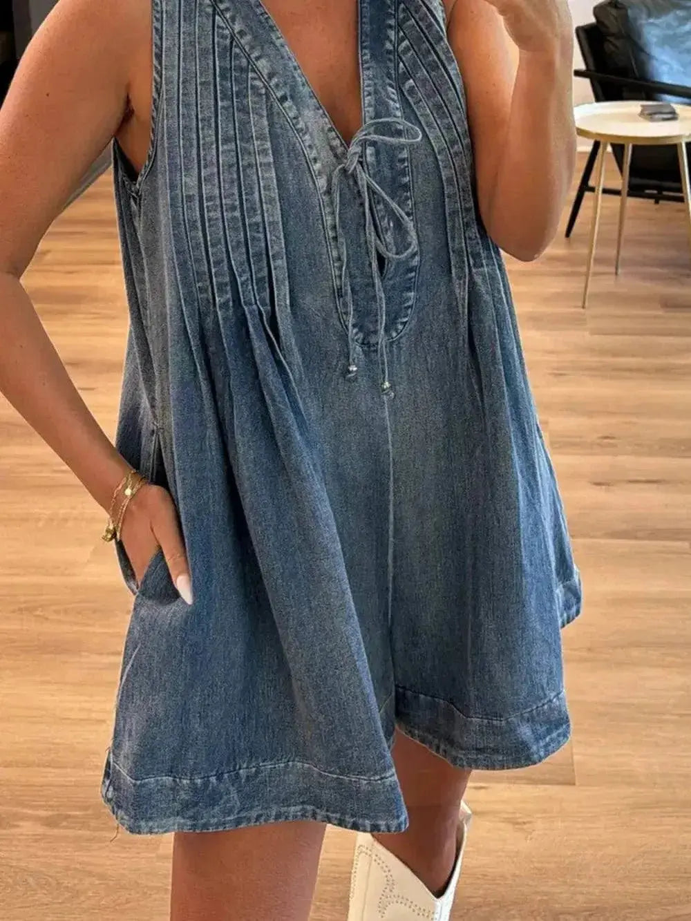 Tied Romper with Pockets - Stylish and Convenient Summer Wear - Redemption By Ashley North