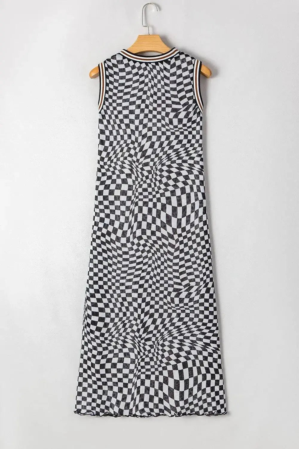 Checkered Sleeveless Midi Dress for Effortless Style and Elegance - Redemption By Ashley North